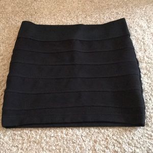 Black mini skirt
